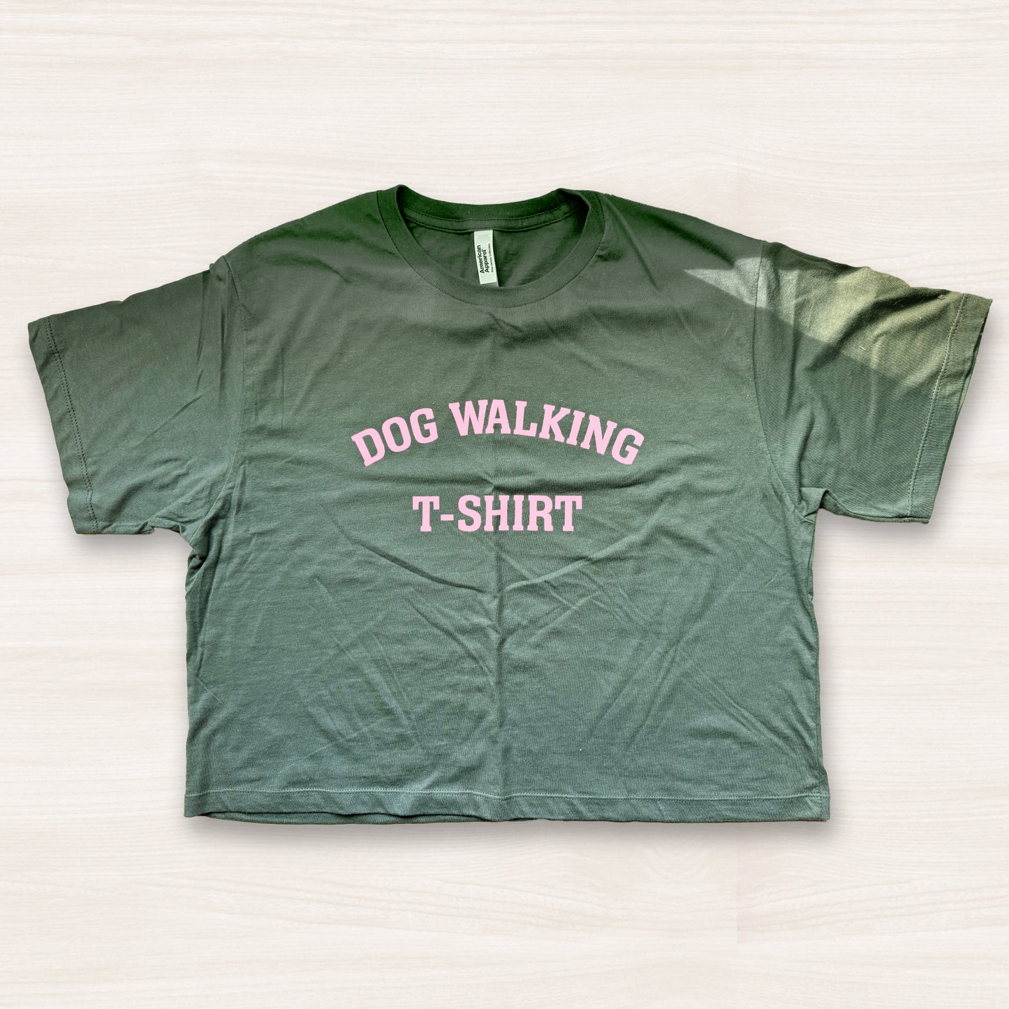 SALE: Women's Dog Walking Cropped T-Shirt