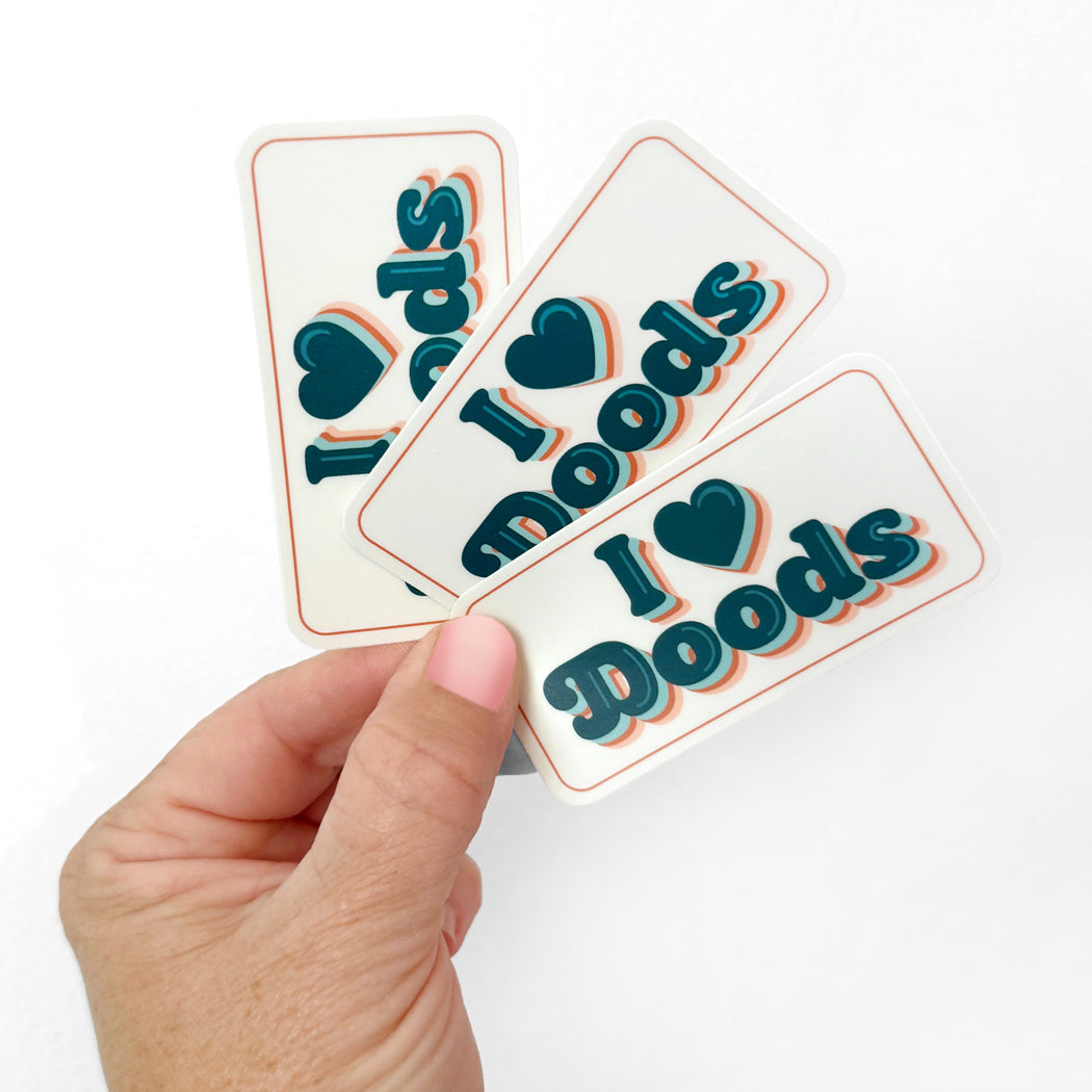 I ❤️ Doods vinyl sticker retro design for doodle dog lovers
