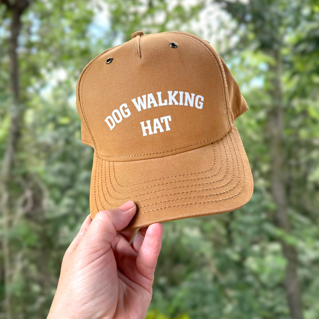 Dog Walking Hat | Classic Cotton Dad Cap for Dog Lovers in Olive, Navy & Wheat