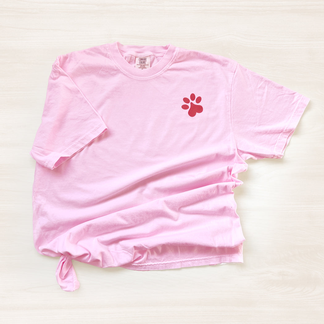 Blossom Dog Appreciation Society Graphic T-Shirt with hand-illustrated design on front.