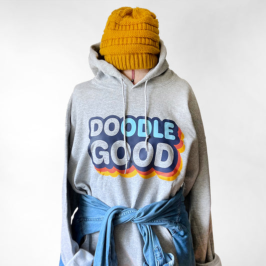 Grey Doodle Good hoodie for doodle dog lovers, featuring a cozy fit and stylish design.