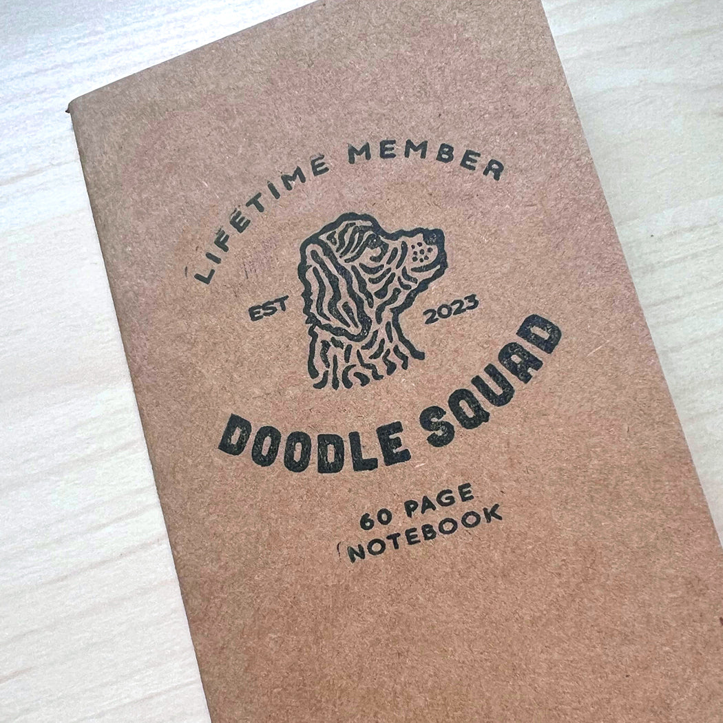 Doodle Squad Pocket Notebooks set of 3 – cute and functional mini journals for dog lovers.