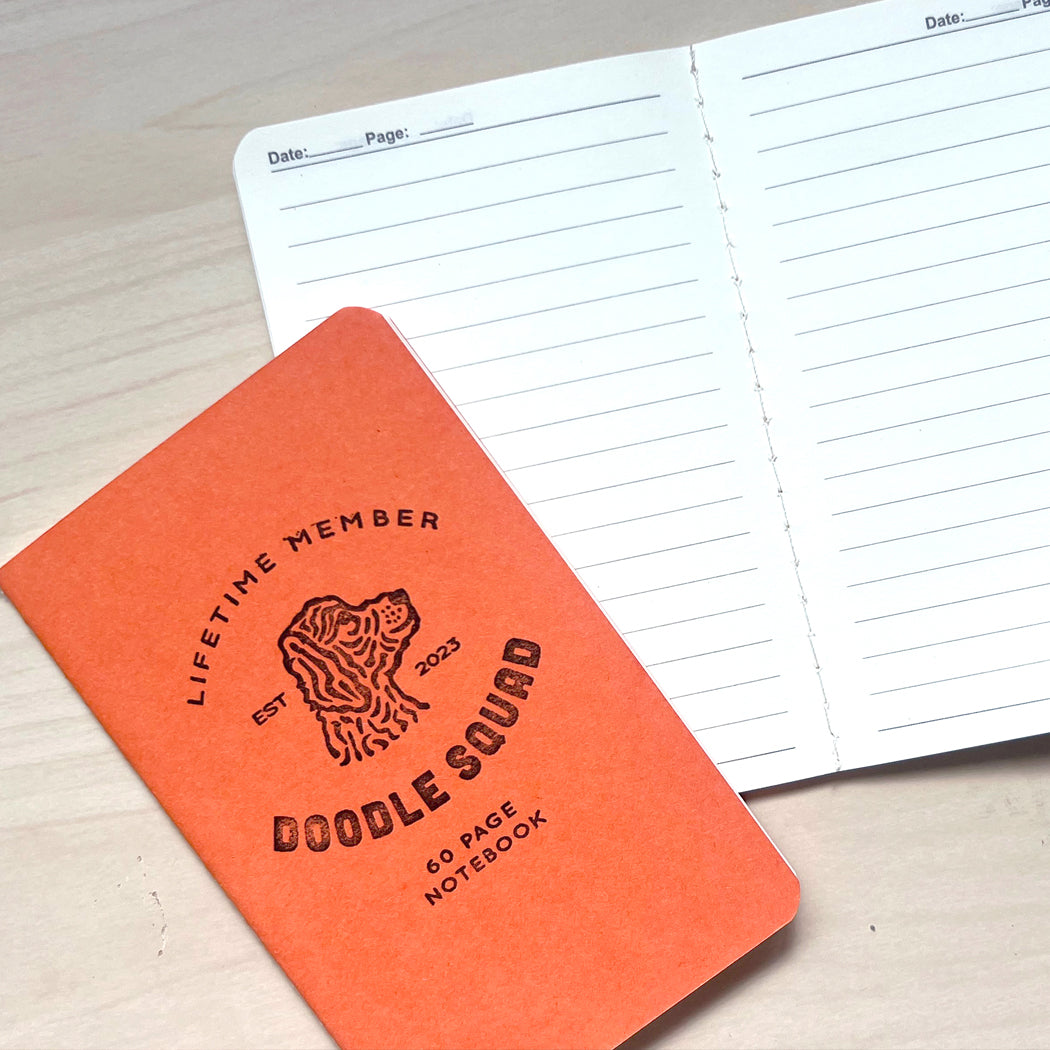 Doodle Squad Pocket Notebooks set of 3 – cute and functional mini journals for dog lovers.