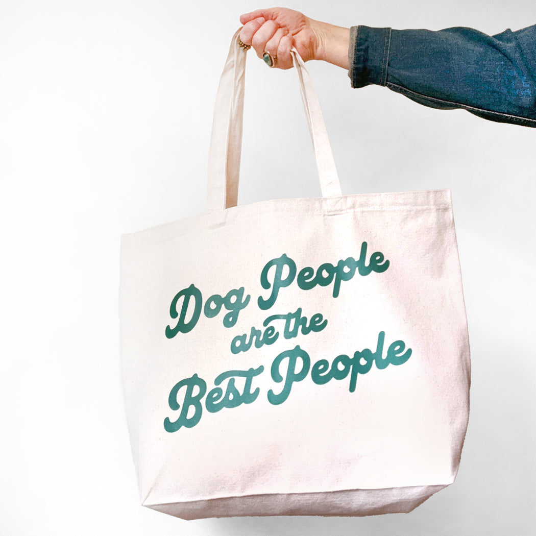 Dog People Are the Best People Tote Bag | Eco-Friendly Canvas Dog Lover Bag