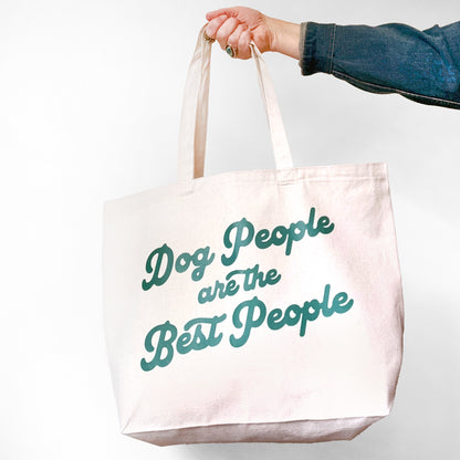 Dog People Are the Best People Tote Bag | Eco-Friendly Canvas Dog Lover Bag