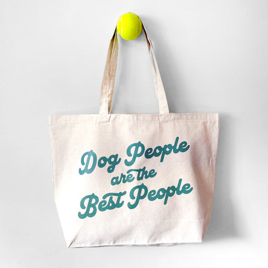 Dog People Are the Best People Tote Bag | Eco-Friendly Canvas Dog Lover Bag