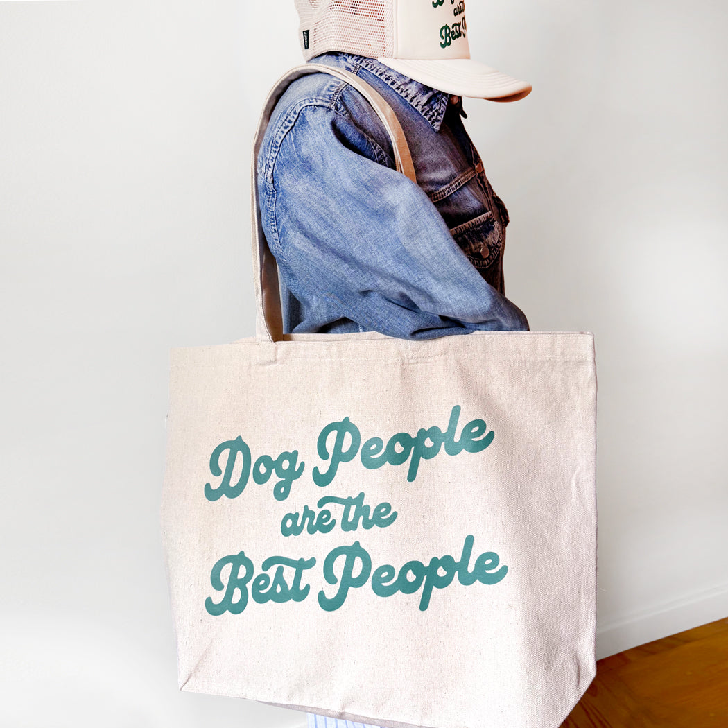 Dog People Are the Best People Tote Bag | Eco-Friendly Canvas Dog Lover Bag