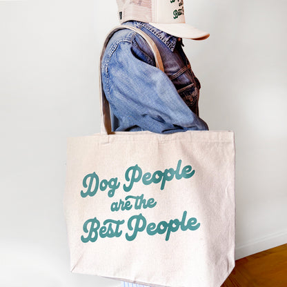 Dog People Are the Best People Tote Bag | Eco-Friendly Canvas Dog Lover Bag