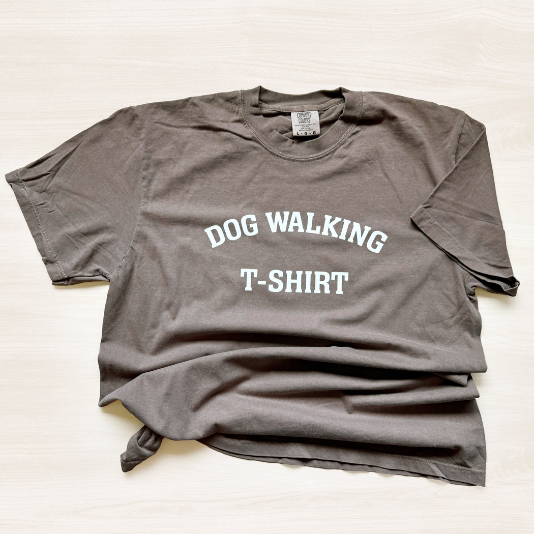 Dog Walking T-Shirt | Unisex 100% Ringspun Cotton Tee in Multiple Colors