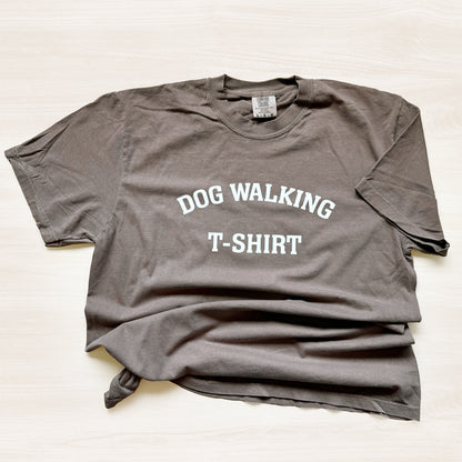 Dog Walking T-Shirt | Unisex 100% Ringspun Cotton Tee in Multiple Colors