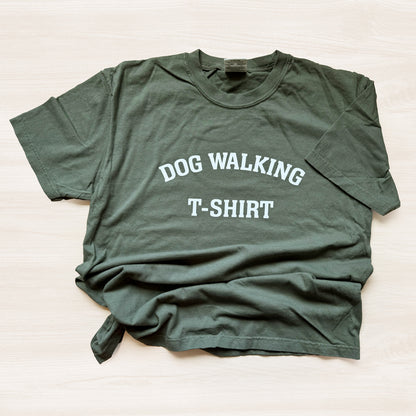 Dog Walking T-Shirt | Unisex 100% Ringspun Cotton Tee in Multiple Colors