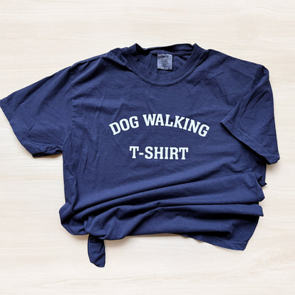 Dog Walking T-Shirt | Unisex 100% Ringspun Cotton Tee in Multiple Colors