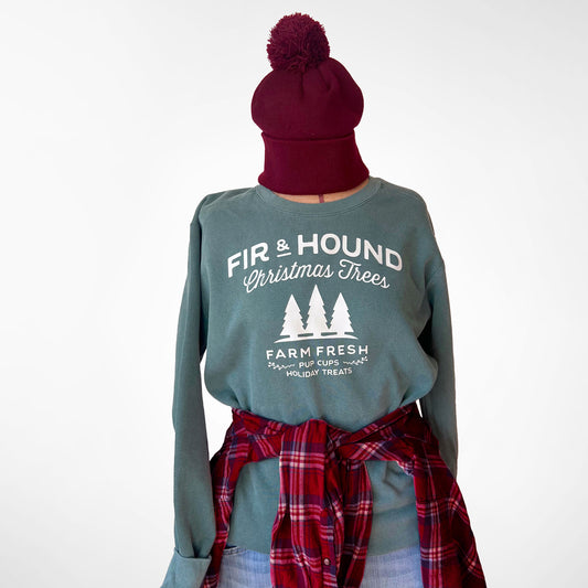 SALE: Fir & Hound Green Christmas Sweatshirt