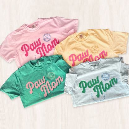 Paw Mom Graphic T-Shirt | Colorful Dog Mom Tee