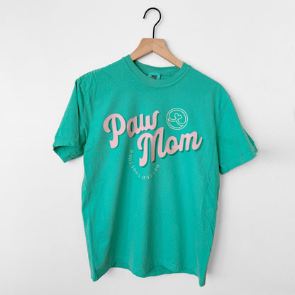 Paw Mom Graphic T-Shirt | Colorful Dog Mom Tee