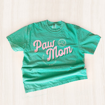 Paw Mom Graphic T-Shirt | Colorful Dog Mom Tee