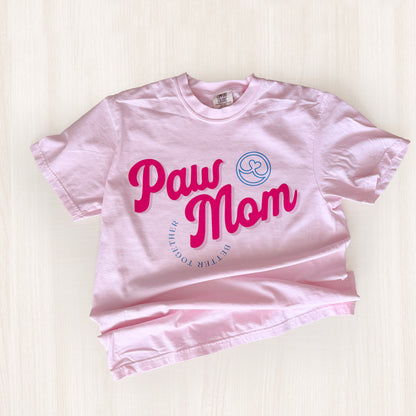 Paw Mom Graphic T-Shirt | Colorful Dog Mom Tee