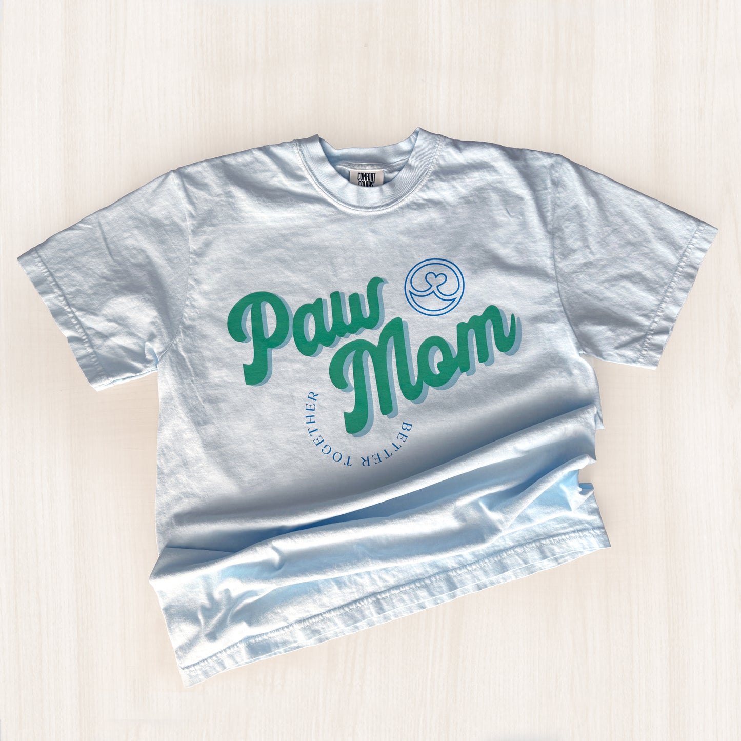 Paw Mom Graphic T-Shirt | Colorful Dog Mom Tee