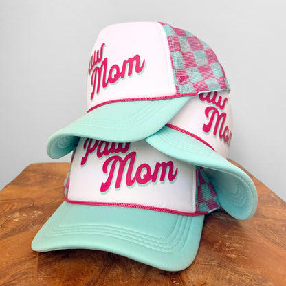 Paw Mom Trucker Hat | Retro Dog Mom Hat