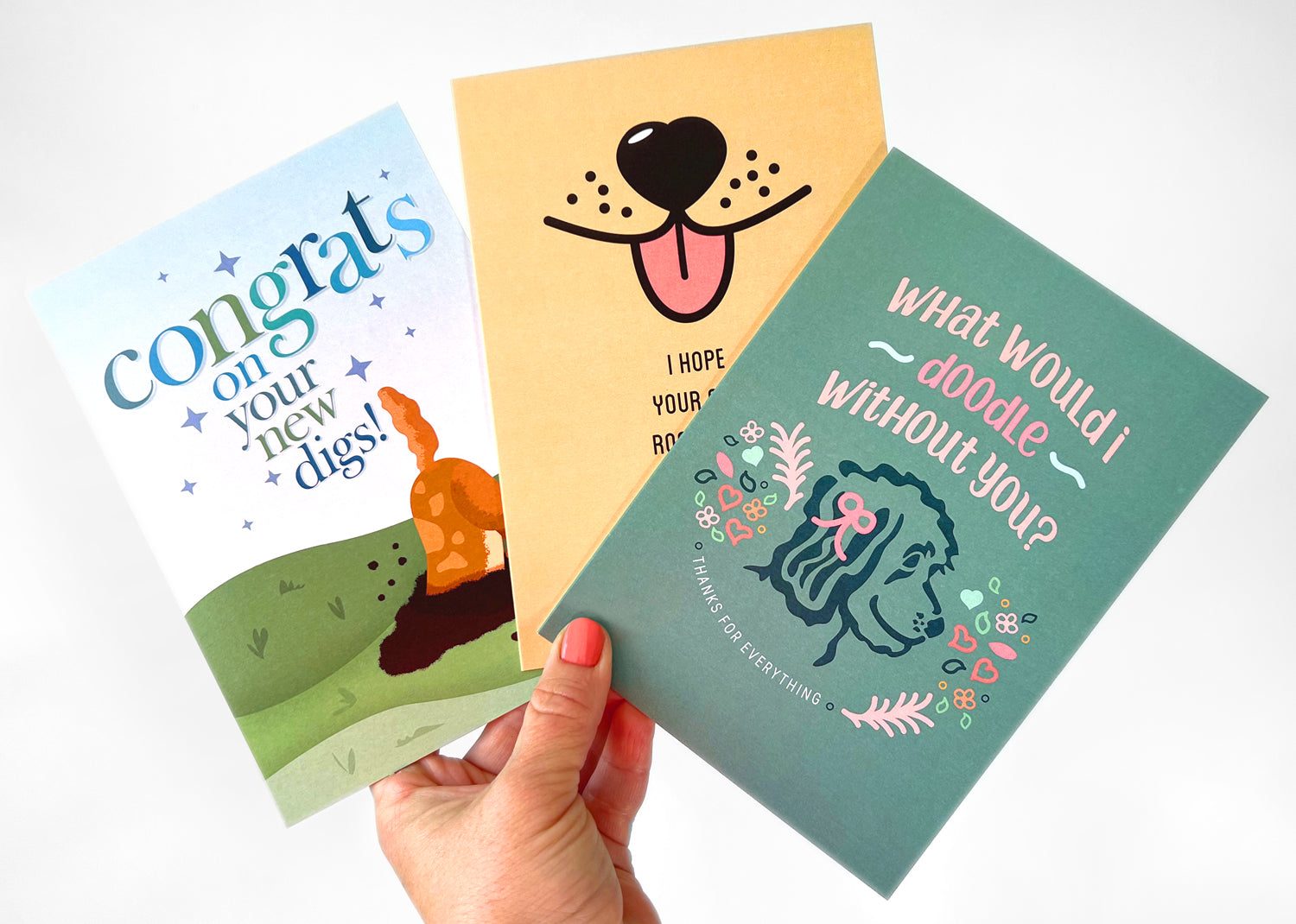Poppy & Lou dog lover gift greeting cards.