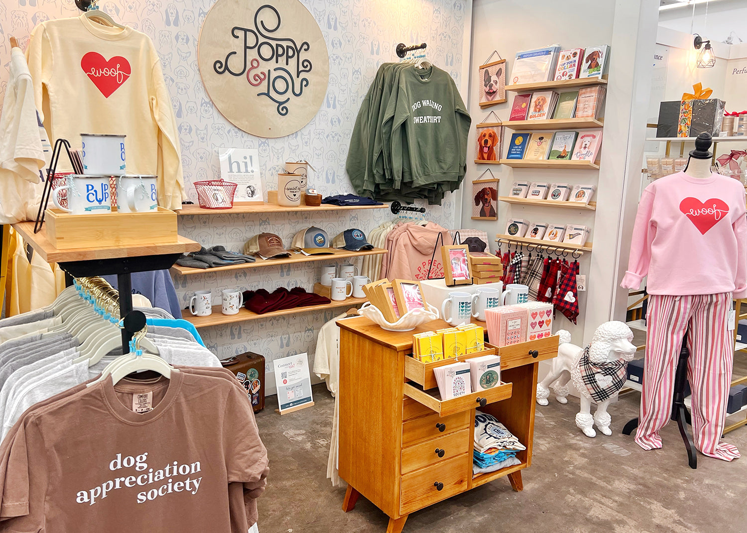 Poppy and Lou Painted Tree Retail Space