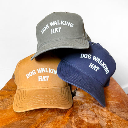 Dog Walking Hat | Classic Cotton Dad Cap for Dog Lovers in Olive, Navy & Wheat