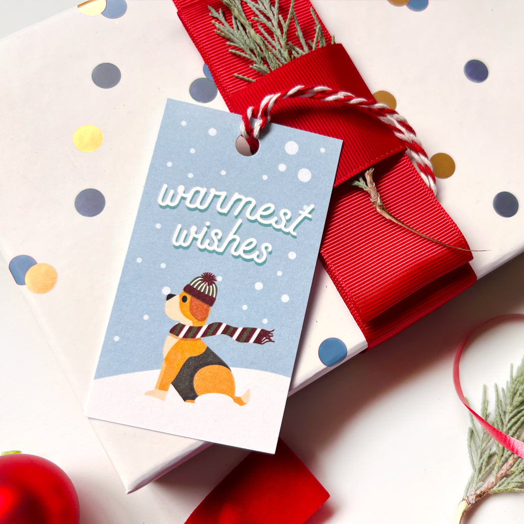 Dog Christmas Gift Tags | Holiday Wrapping Tags with Dogs